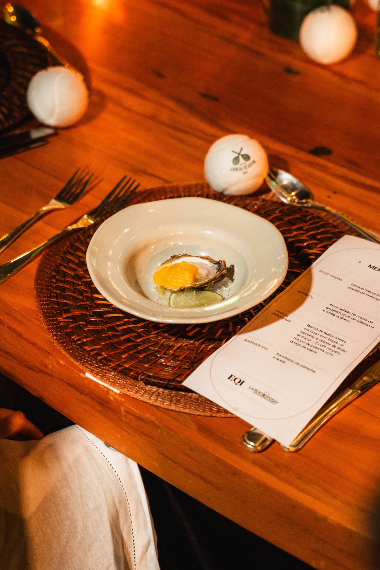 Match Point Mansion Rio Open — oyster amuse-bouche